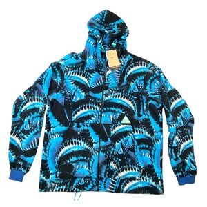 Nike Kyrie Fly Trap Fleece Hoodie‎ Jacket Full Zip Mens Graphic Large Tall Blue